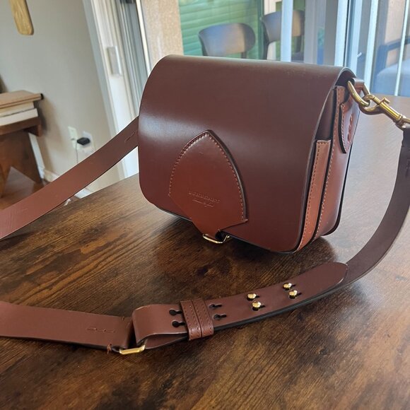 Burberry crossbody leather bag (brown) - Picture 1 of 11